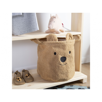 CHILDHOME KÔŠ NA HRAČKY TEDDY BEIGE 30X30X30 CM